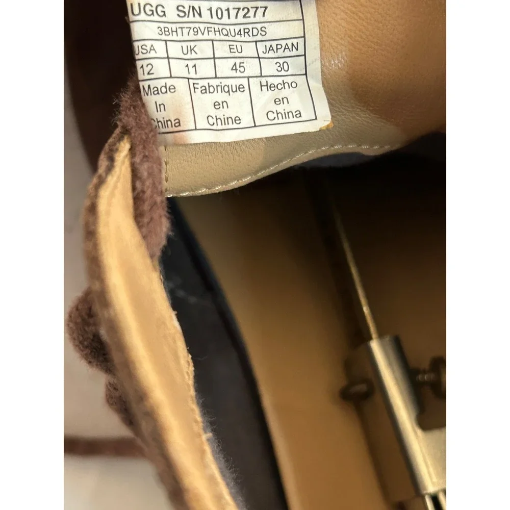 UGG Men's Freamon Waterproof Chukka Boots Brown Leather Lace Up Men's Size 12